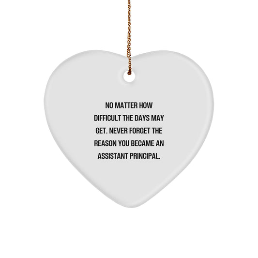 Funny 'No Matter How Difficult The Days May Get. Never Forget The Reason You Became An Assistant Principal.' Assistant Principal Gifts from Men for Christmas Unique Gifts - Image 1