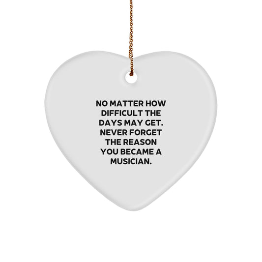 Musician Inspiring Heart Ornament Gifts from Friends for Christmas Time - Image 1