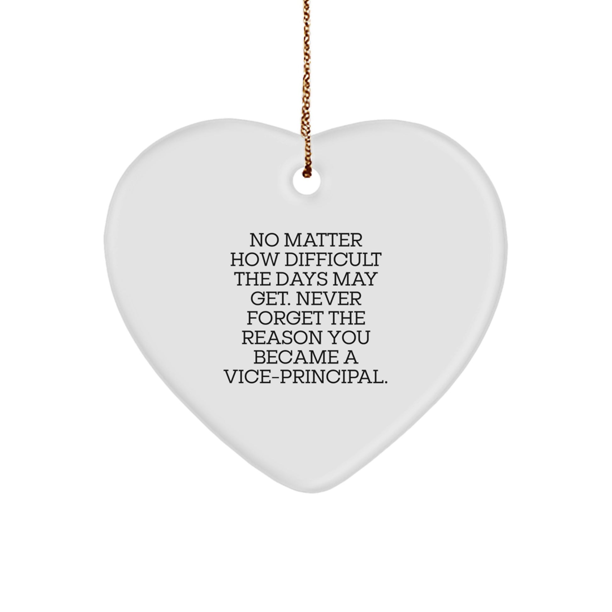 Funny Vice-principal Heart Ornament Gifts for Vice-principal from Friends, Vice-principal Christmas Unique Gifts, Never Forget the Reason You Became a Vice-principal - Image 1