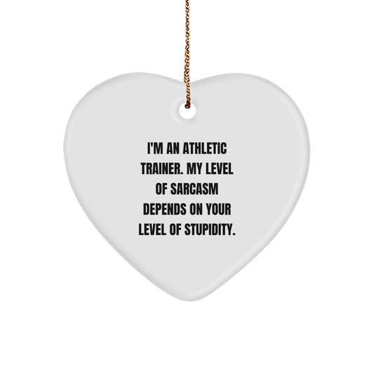 Funny Athletic Trainer Gifts from Friends, Heart Ornament with Encouragement Quote, Christmas Unique Gifts for Athletic Trainers - Image 1