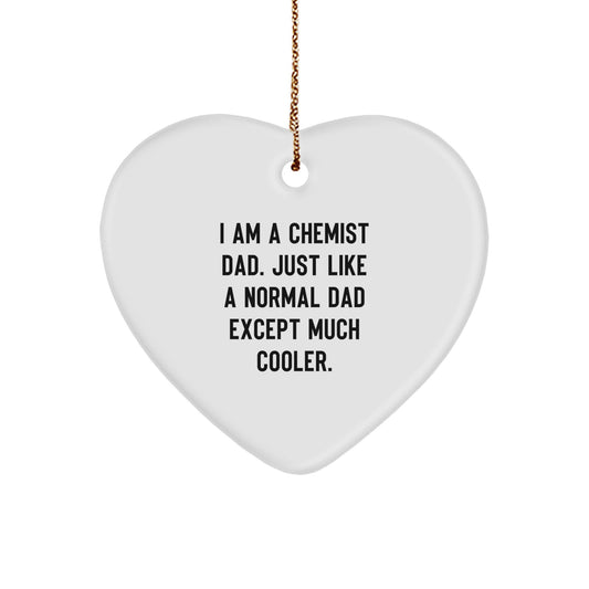 Funny Gift Ideas for Chemist Men from Family and Friends - Heart Ornament, Chemist Dad Christmas Unique Gift - Image 1