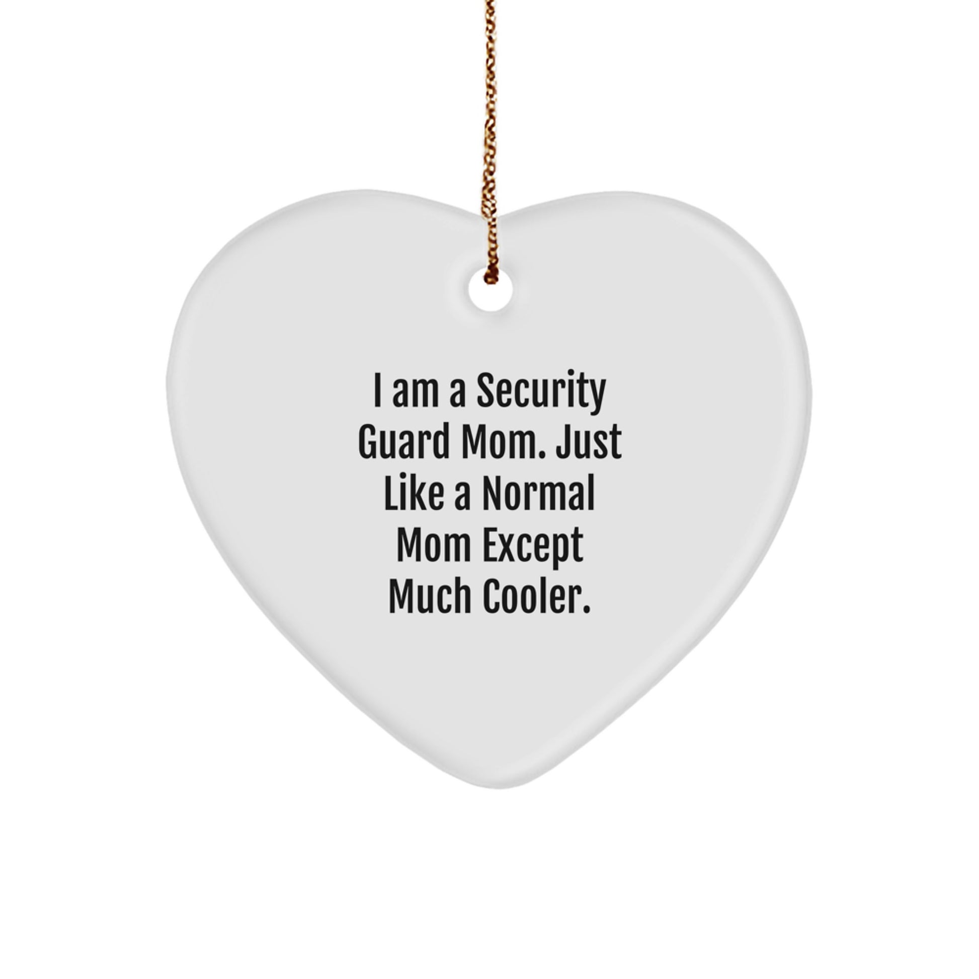 Funny Security Guard Mom Gifts for Security Guards - Heart Ornament Gifts from Family - Heart Shaped Security Guard Christmas Unique Gifts - Image 1