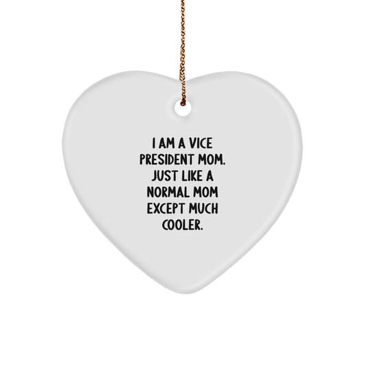 Funny Vice President Heart Ornament Gifts from Friends, Coworkers, Family for Vice President Mom, Unique Christmas Unique Gifts - Image 1