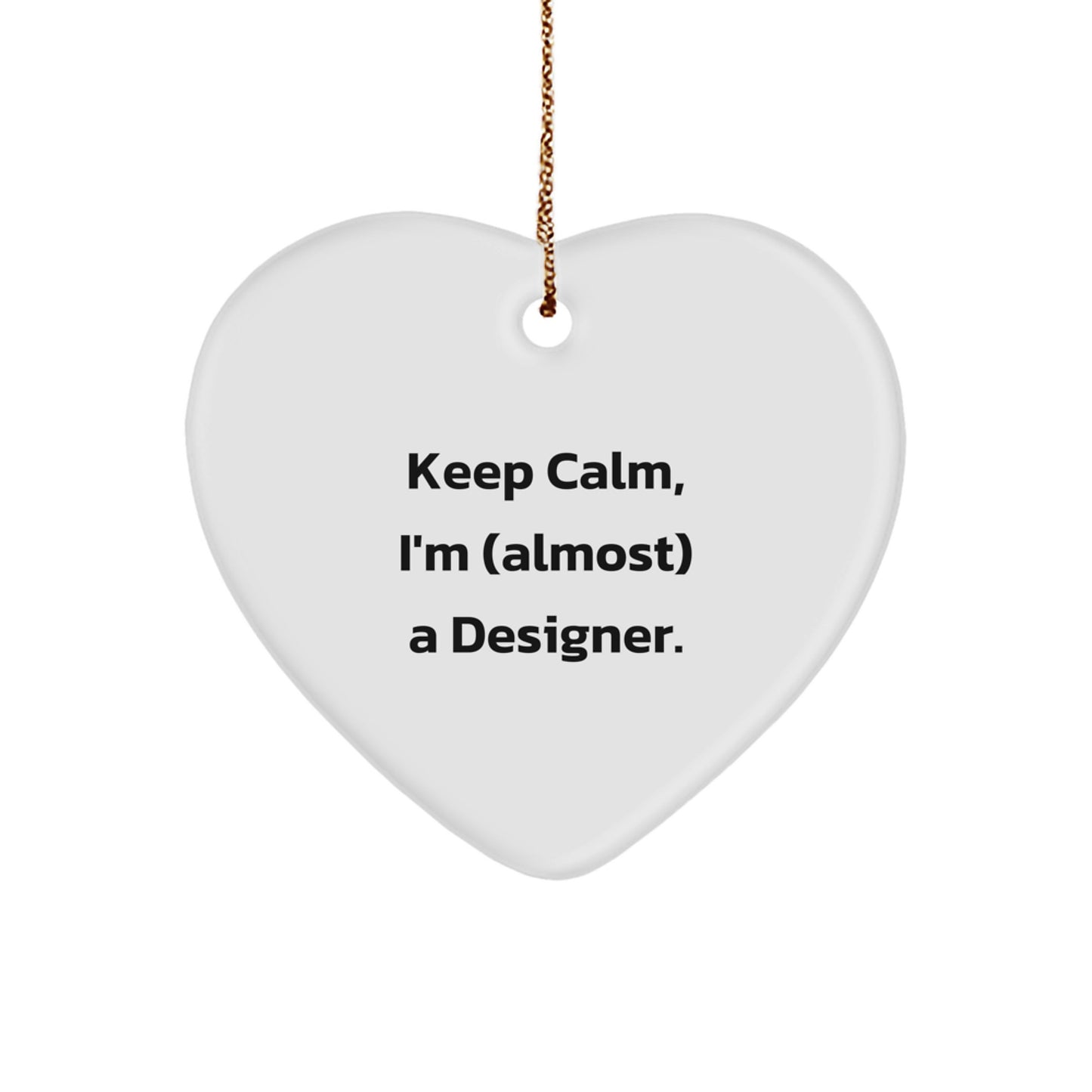 Funny Designer Heart Ornament Gifts from Friends for Christmas Unique Designer - Image 1
