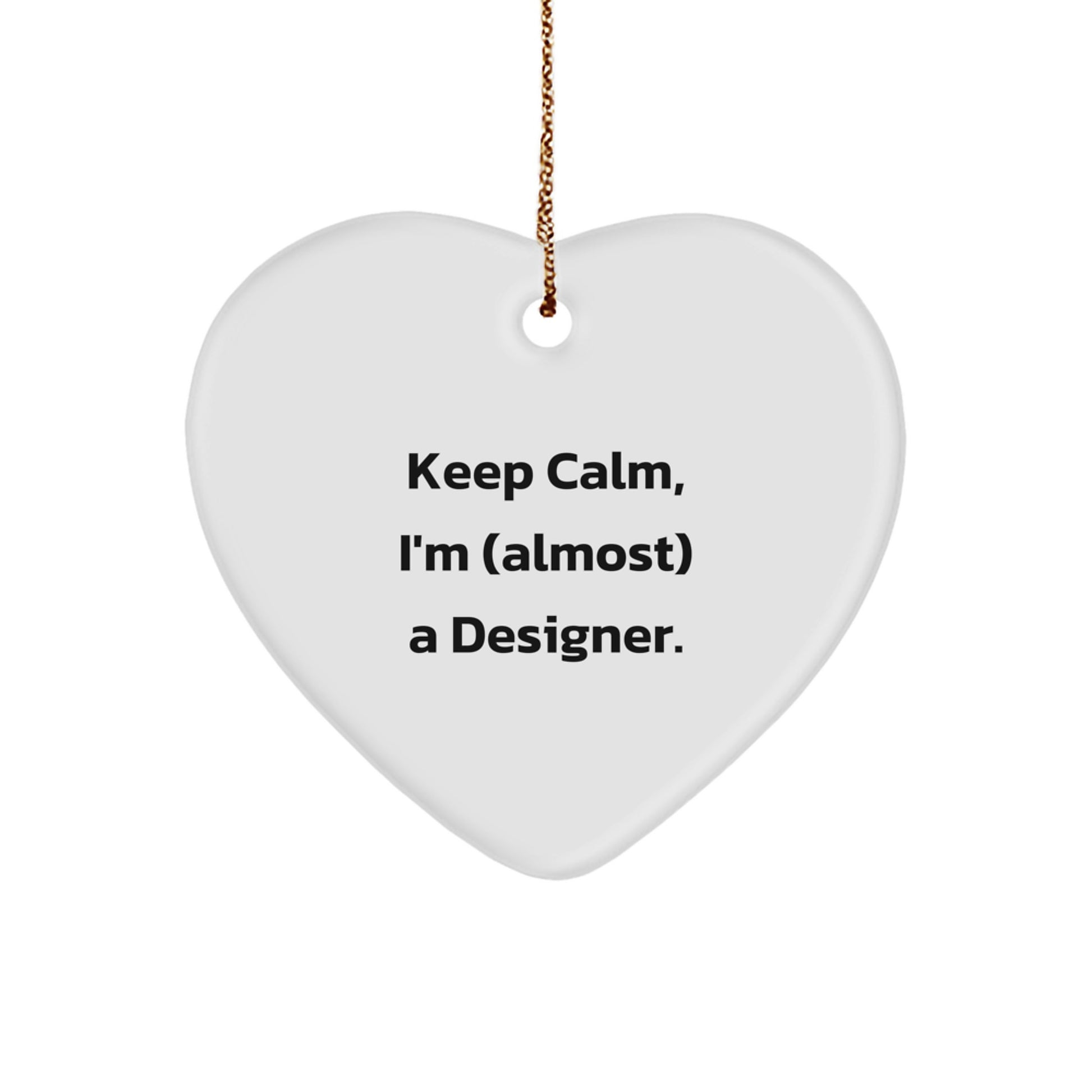Funny Designer Heart Ornament Gifts from Friends for Christmas Unique Designer - Image 1