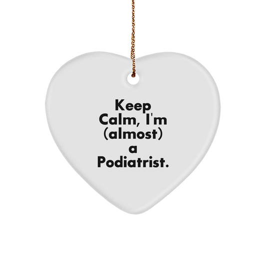 Funny Podiatrist Heart Ornament Gifts from Friends to Podiatrist at Christmas Unique - Image 1