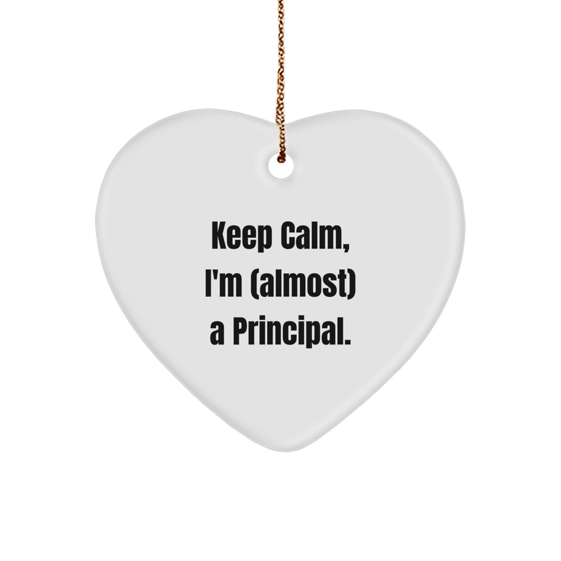 Funny Principal Heart Ornament Gifts from Friends and Family for Christmas Principal - Image 1