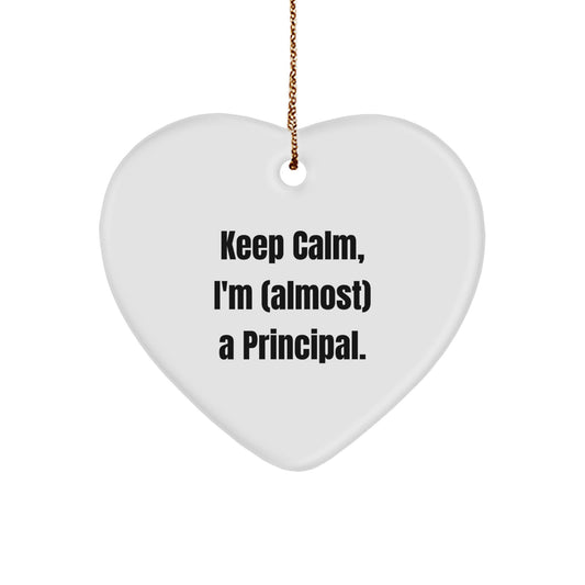 Funny Principal Heart Ornament Gifts from Friends and Family for Christmas Principal - Image 1
