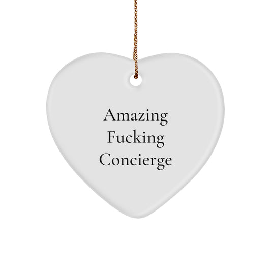 Funny Concierge Gifts from Friends, Heart Ornament for Men, Women, Coworkers, Family, with Christmas Unique Gifts - Image 1