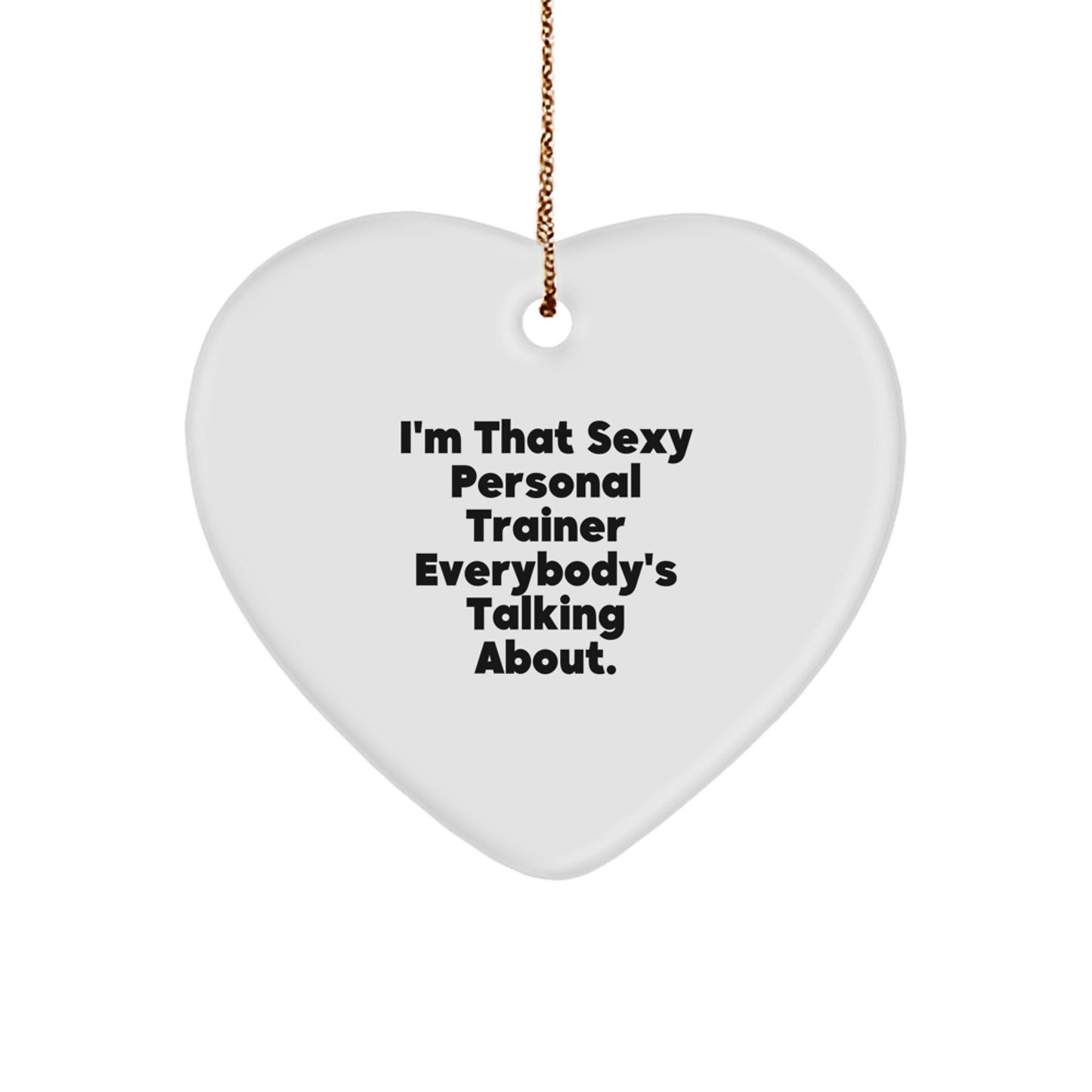 Funny Personal Trainer Heart Ornament Gifts from Friends for Christmas Unique Personal Trainer - Image 1
