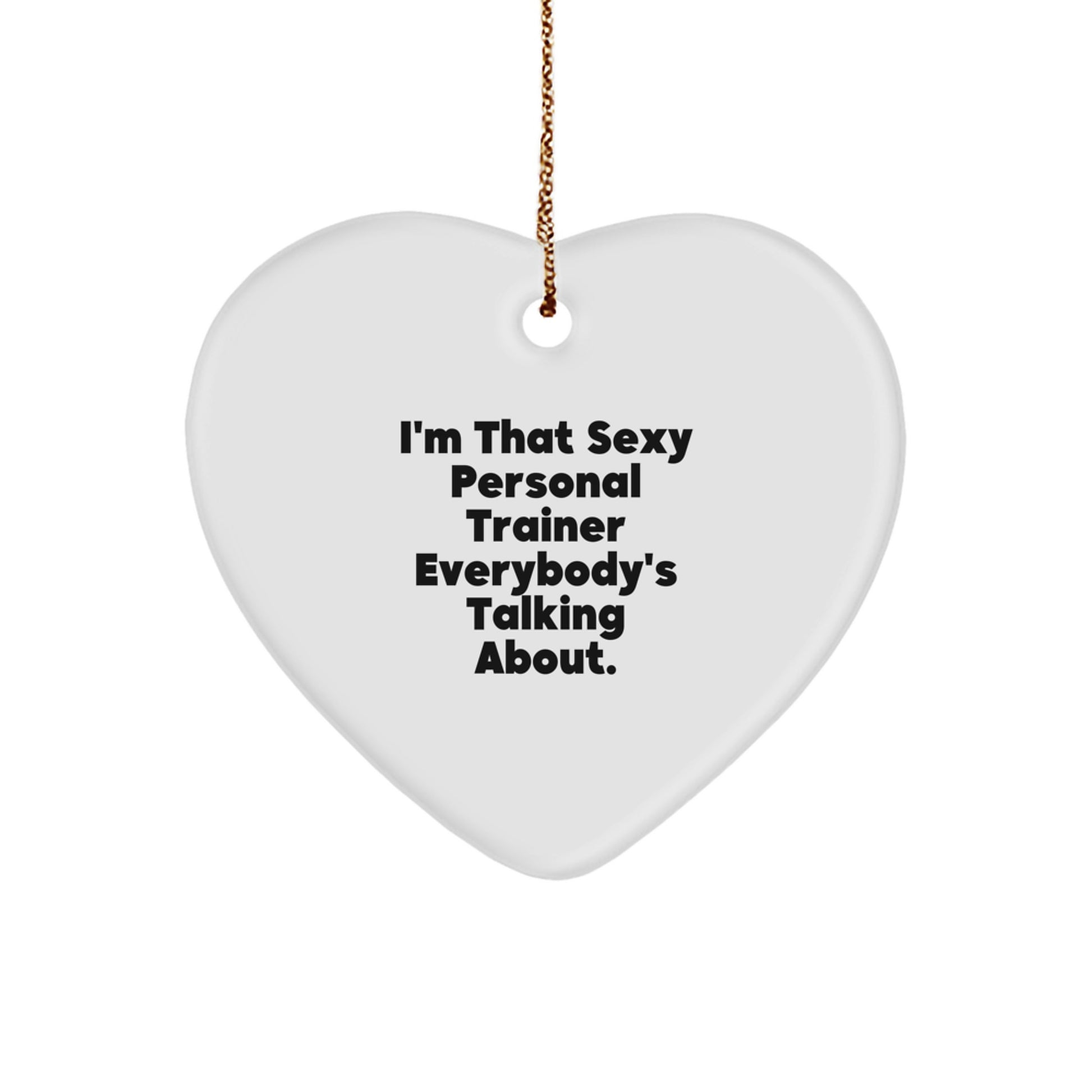 Funny Personal Trainer Heart Ornament Gifts from Friends for Christmas Unique Personal Trainer - Image 1