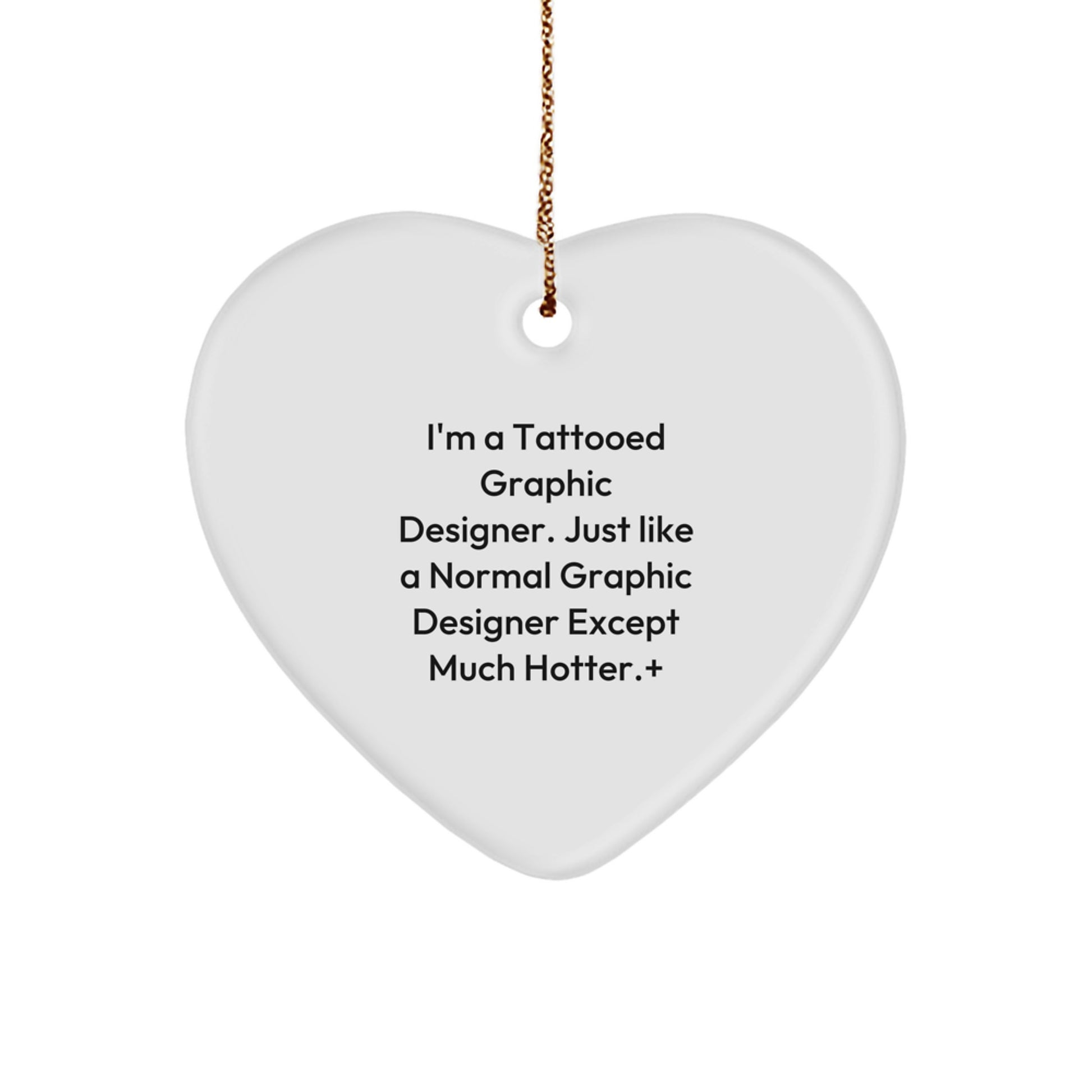 Funny Graphic Designer Gifts from Men to Women for Graphic Designer Heart Ornament with Christmas Unique Gifts - Image 1