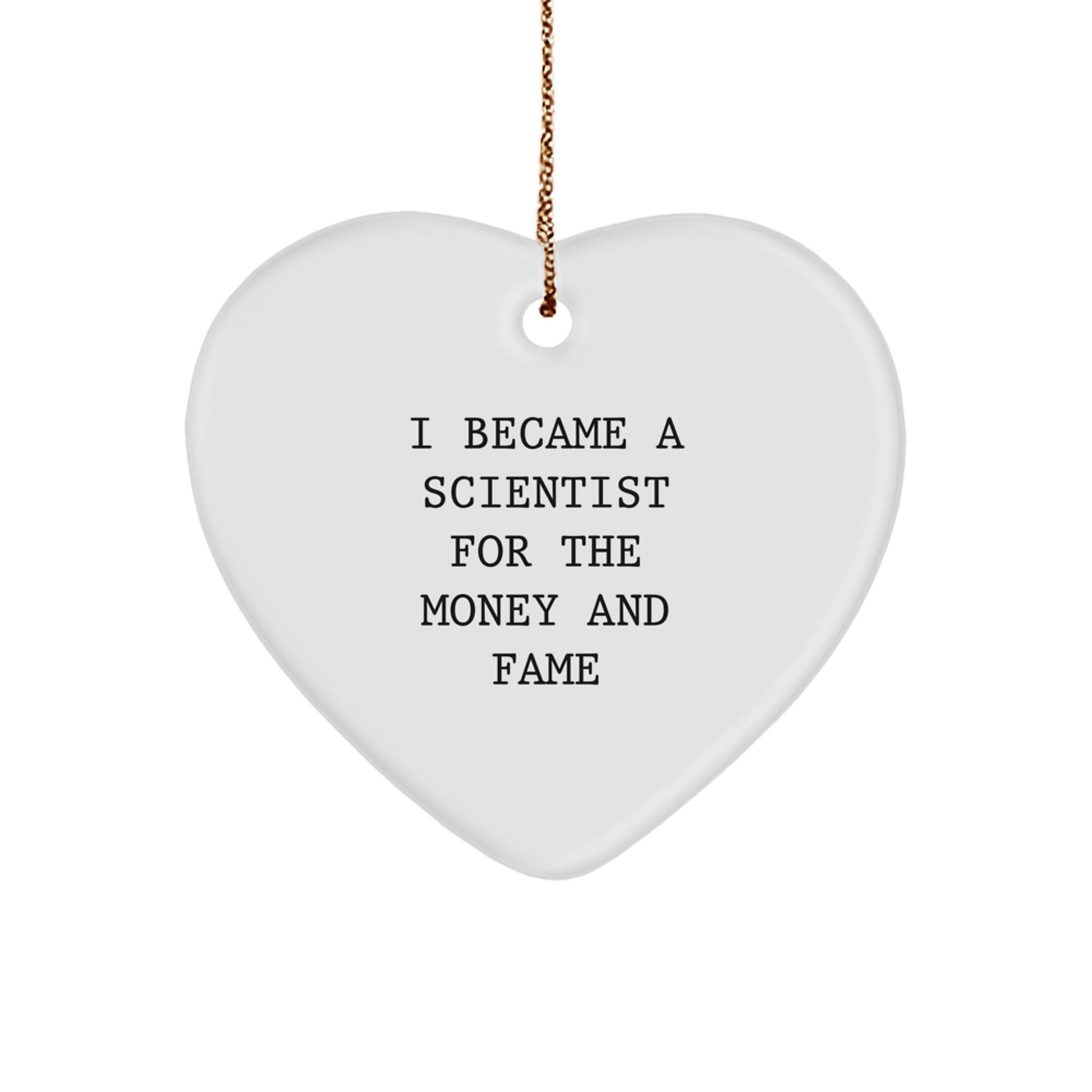 Funny Scientist Heart Ornament Gifts from Friends and Family for Christmas Unique Scientist - Image 1