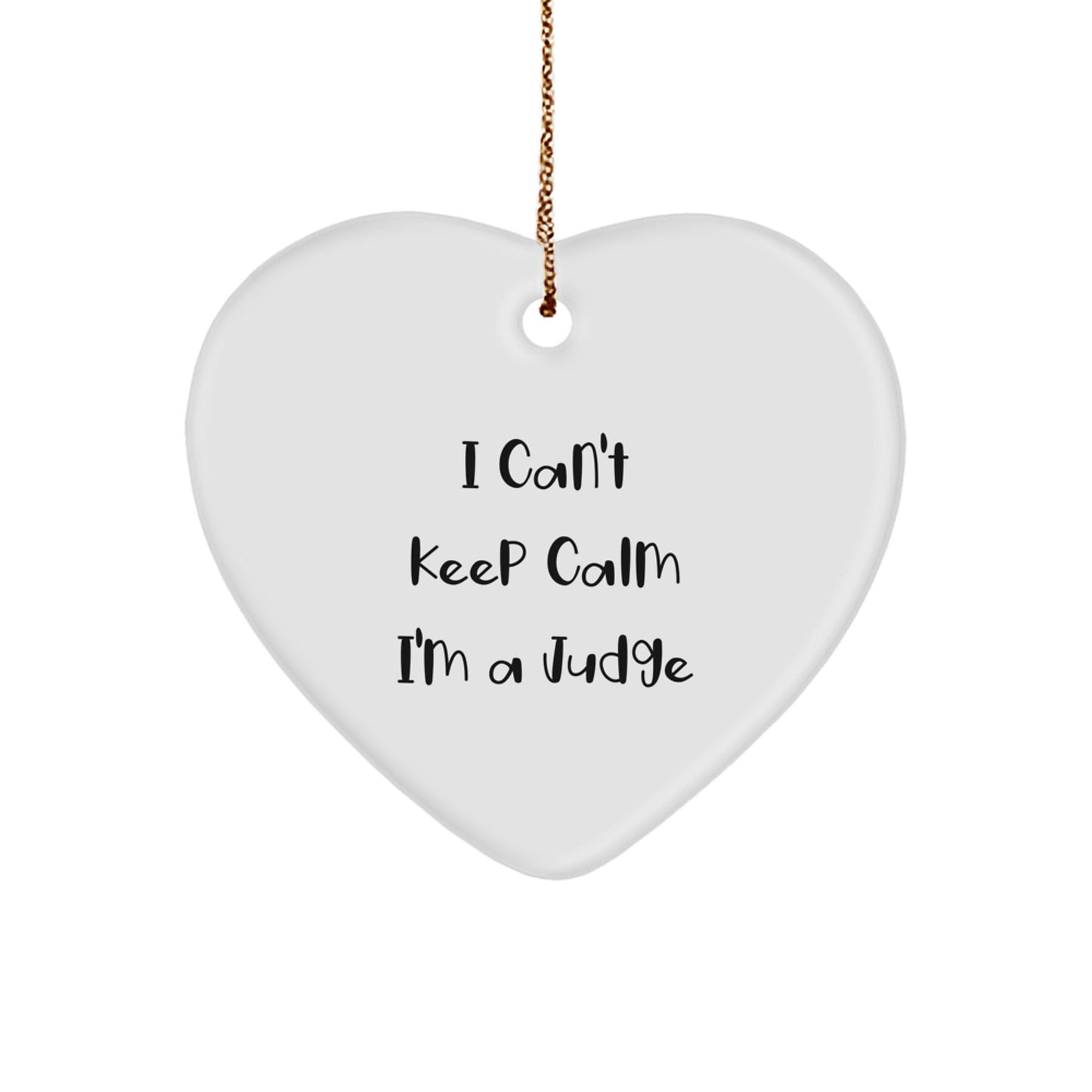 Funny Judge Heart Ornament Gifts for Judge Friends, Christmas Unique Gifts, Gifts from Friends to Judge - Image 1