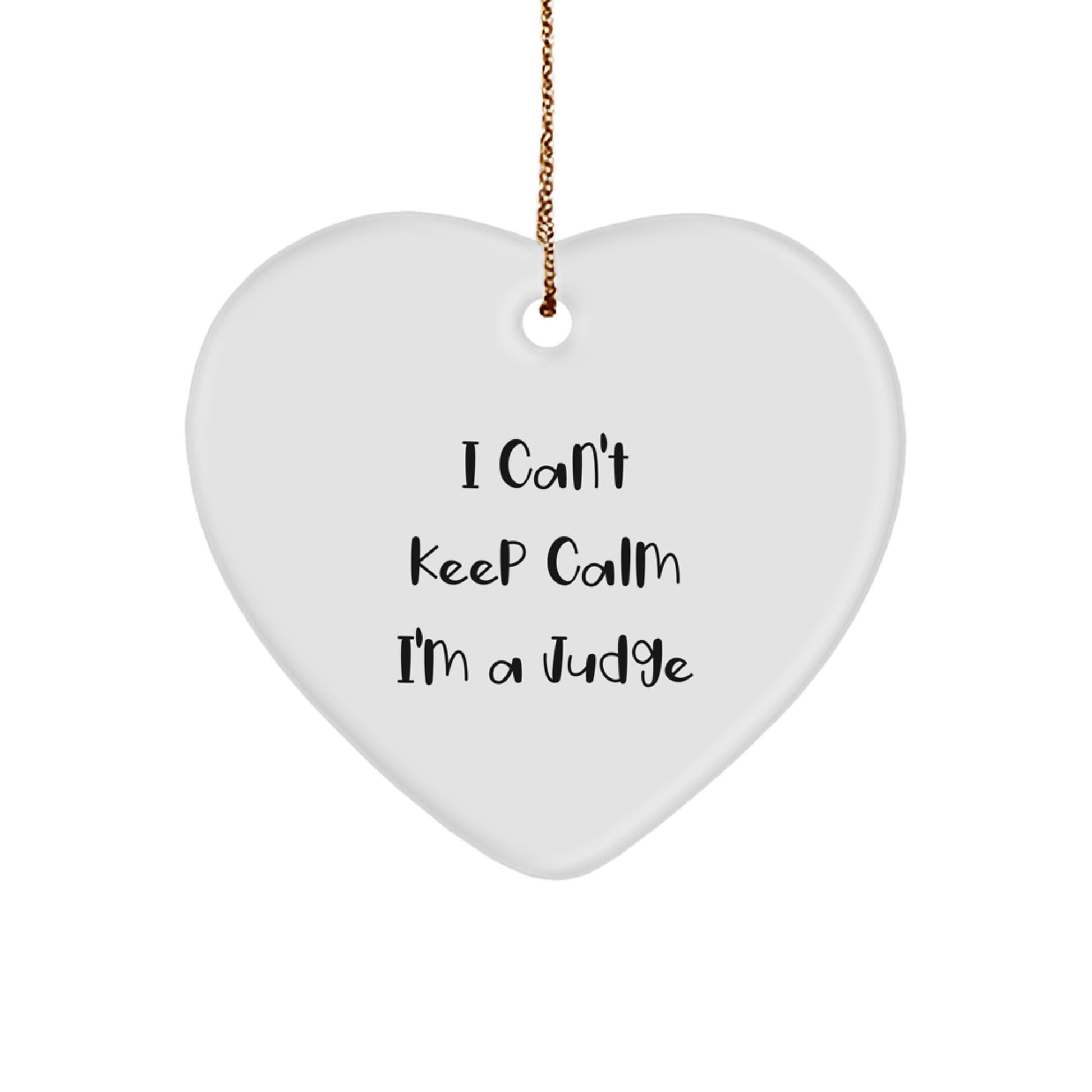 Funny Judge Heart Ornament Gifts for Judge Friends, Christmas Unique Gifts, Gifts from Friends to Judge - Image 1