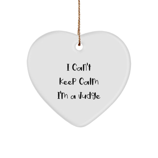 Funny Judge Heart Ornament Gifts for Judge Friends, Christmas Unique Gifts, Gifts from Friends to Judge - Image 1