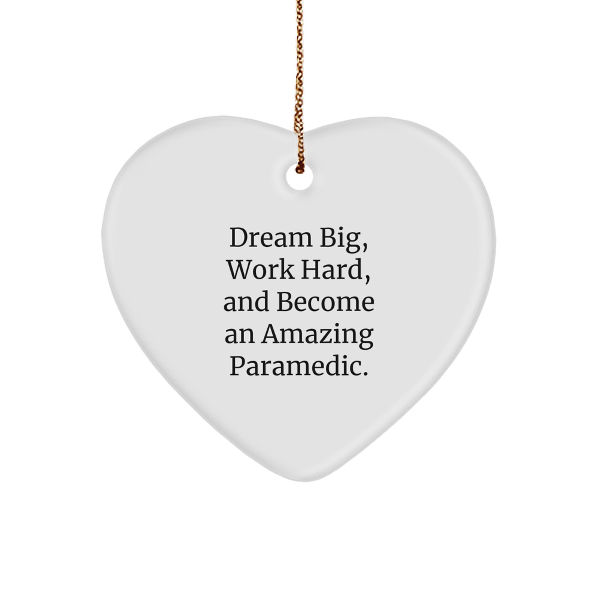 Dream Big Rescue Worker Gifts from Friends - Inspirational Heart Ornament for Rescue Worker Men Women Family Christmas Unique Decorations - Image 1