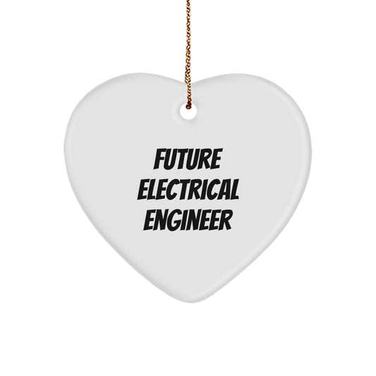 Funny Future Electrical Engineer Gifts from Mom, Dad, or Friends - Christmas Unique Gifts for Electrical Engineers or Heart Ornament Lovers - Image 1