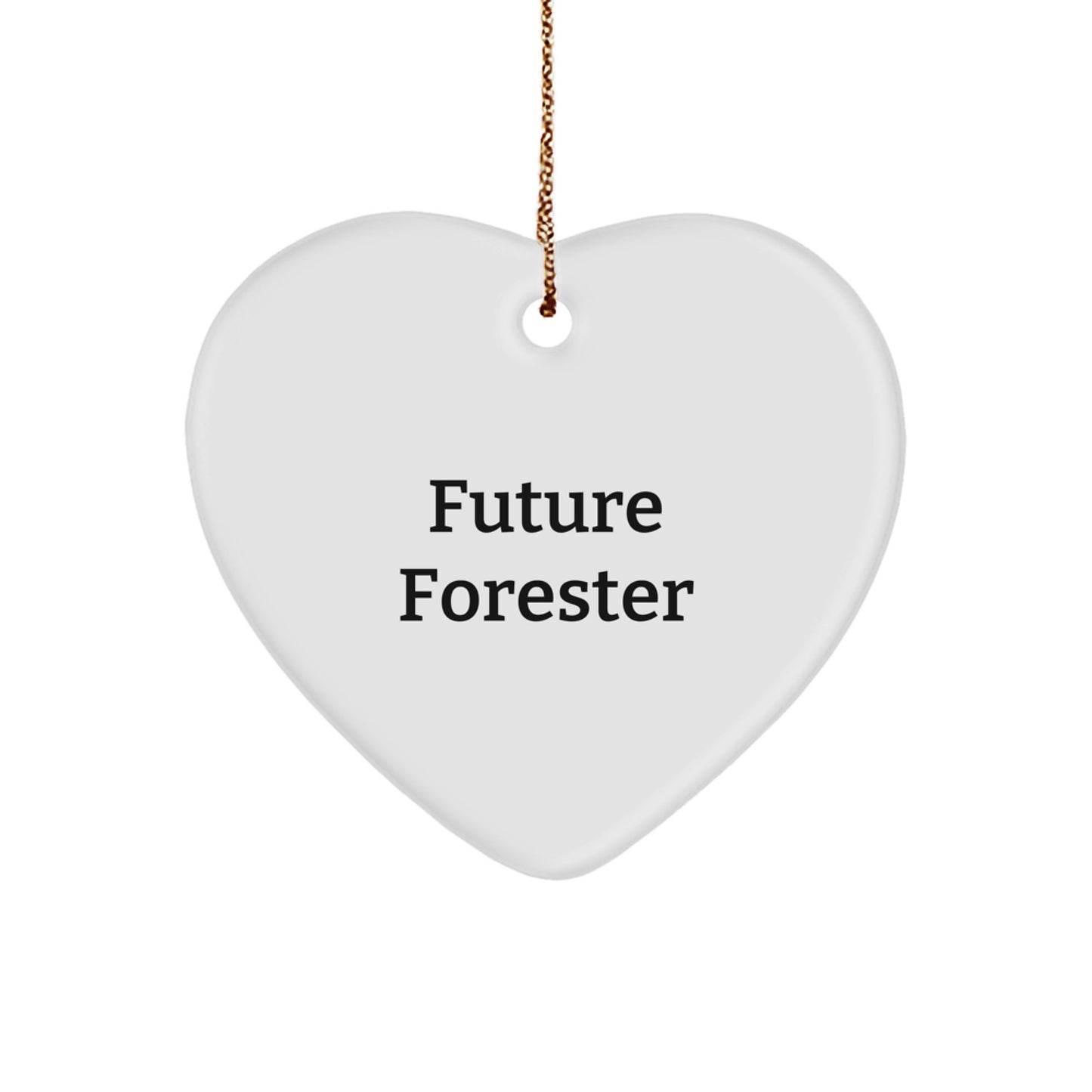 Funny Future Forester Heart Ornament Gifts from Friends and Family - Heartfelt Christmas Unique Gifts for Forester Men Women - Image 1