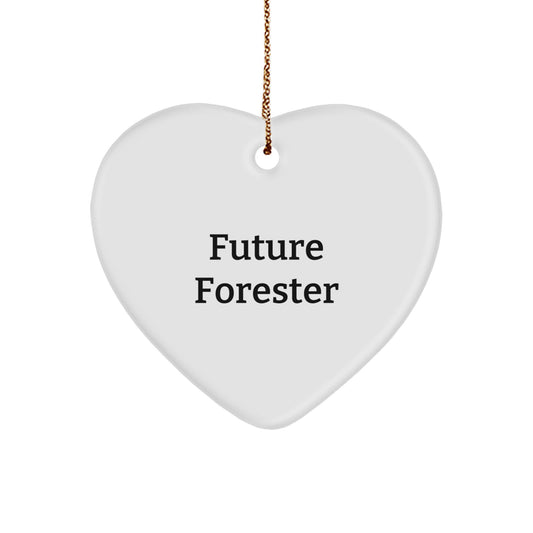 Funny Future Forester Heart Ornament Gifts from Friends and Family - Heartfelt Christmas Unique Gifts for Forester Men Women - Image 1