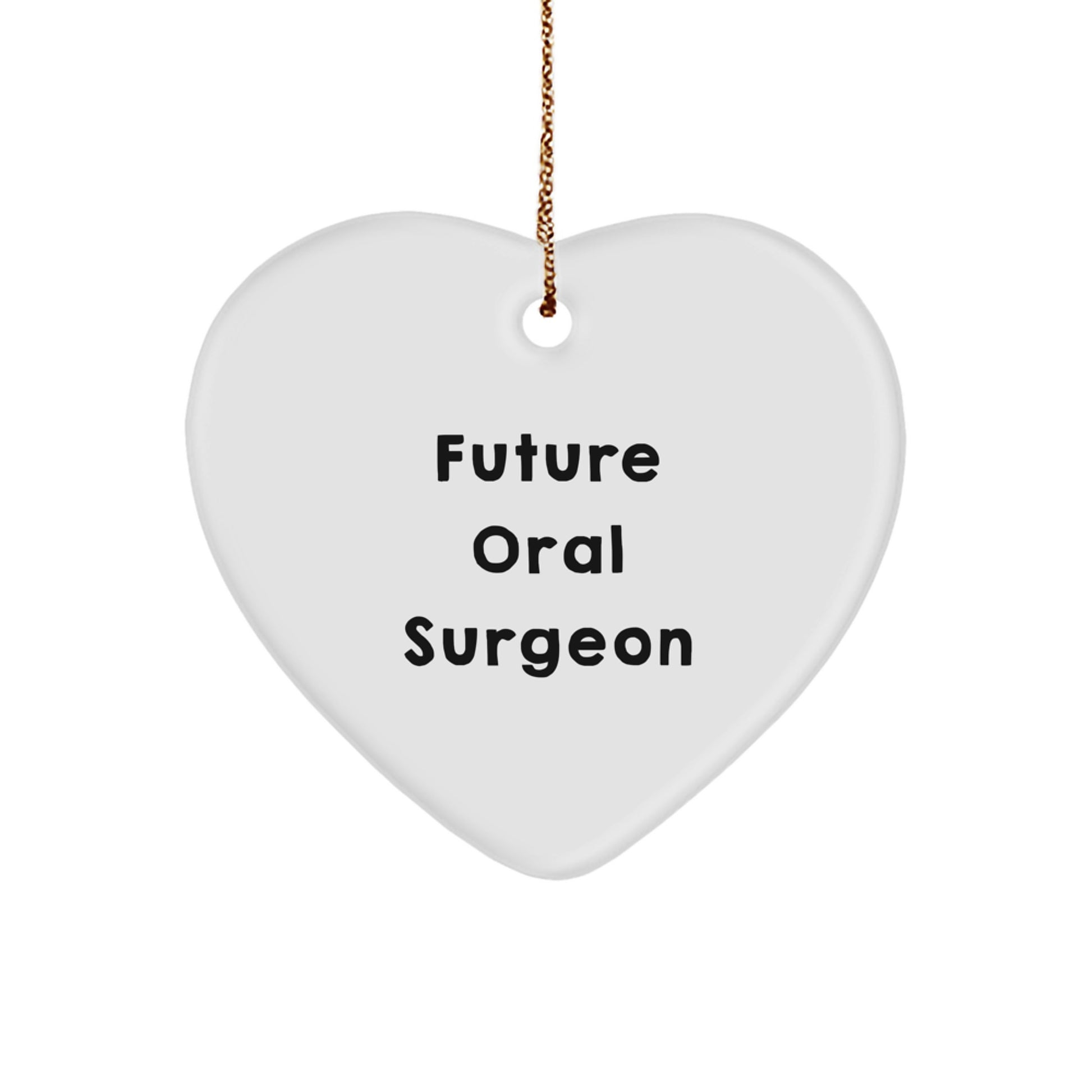 Funny Future Oral Surgeon Gifts from Men, Heart Ornament for Christmas Unique Gifts for Oral Surgeons - Image 1