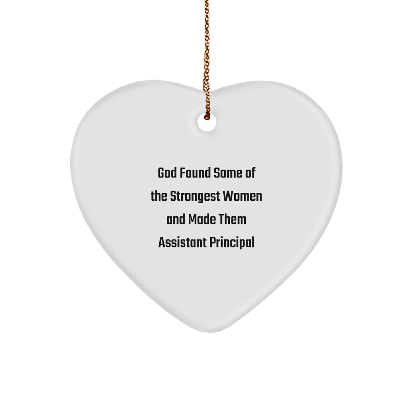 Funny Assistant Principal Heart Ornament Gifts from Men, Women, Coworkers, Family to Assistant Principals, Coworkers, Friends during Christmas Unique Gifts - Image 1