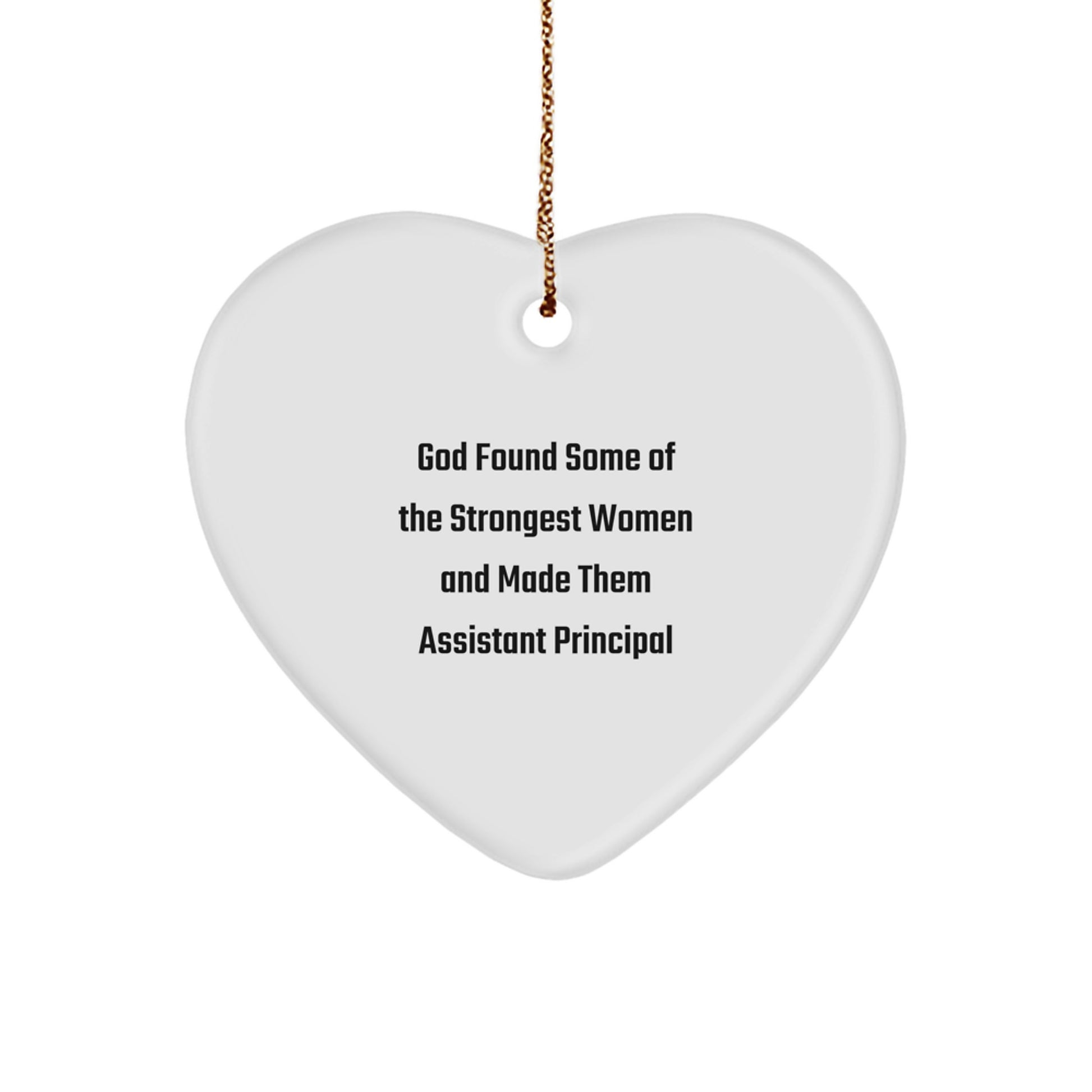 Funny Assistant Principal Heart Ornament Gifts from Men, Women, Coworkers, Family to Assistant Principals, Coworkers, Friends during Christmas Unique Gifts - Image 1