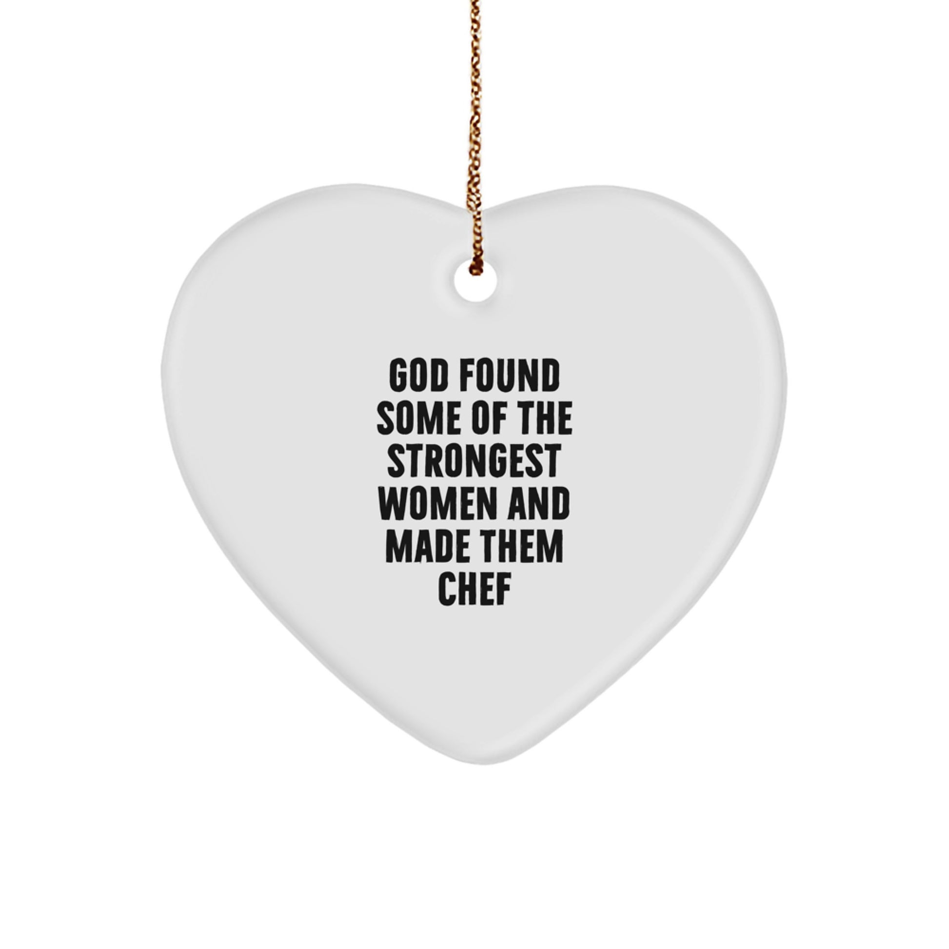 Gifts from God for the Strongest Women - Chef Heart Ornament, Inspirational Christmas Unique Gift for Chef Friends Female Men - Image 1