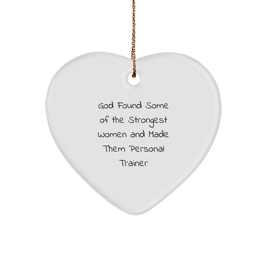 Funny Personal Trainer Gifts from Men to Women - Heart Ornament for Christmas