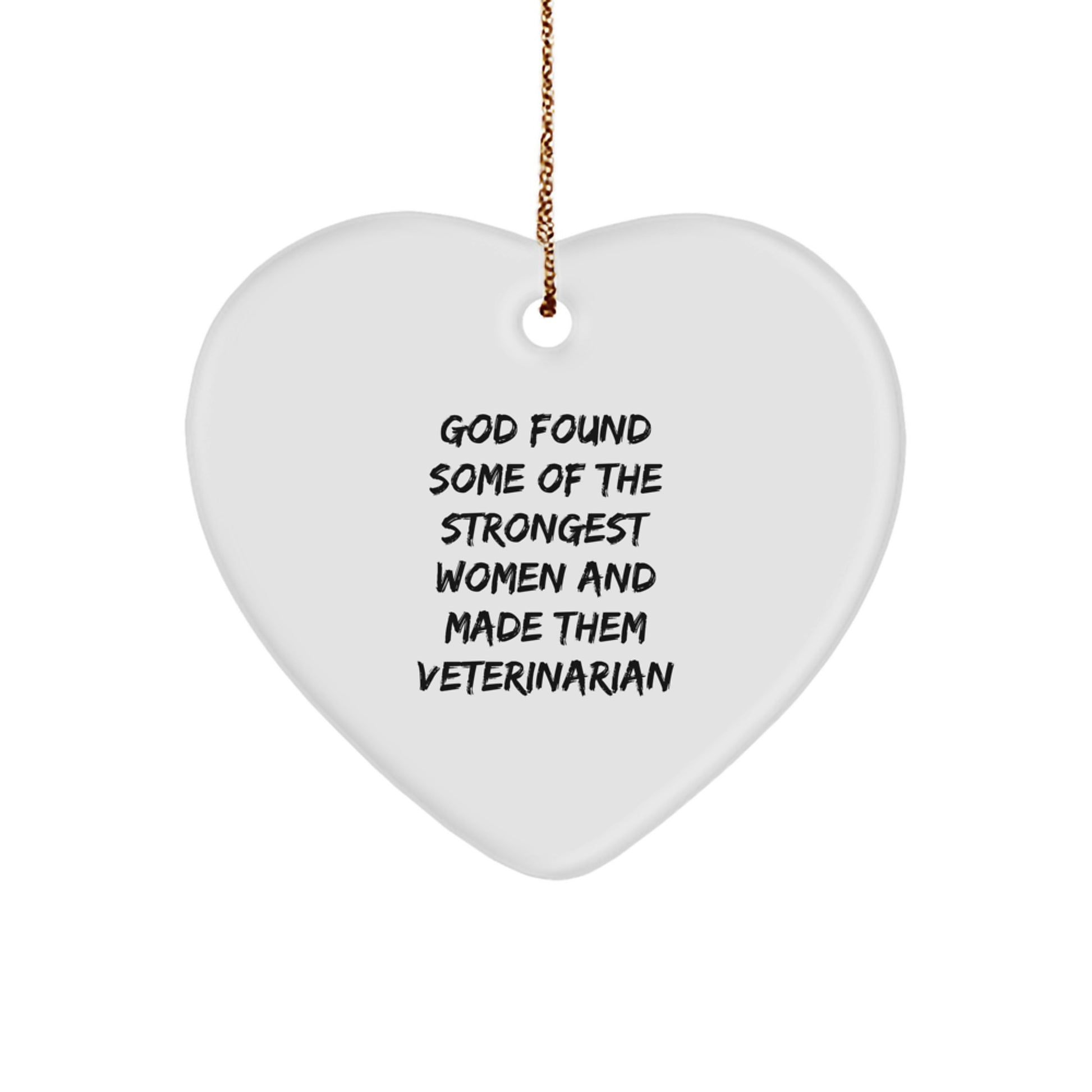 Funny Veterinarian Quotes Gifts from Women for Veterinarian Christmas Unique Gifts, Heart Ornament Decoration for Home, Office or Desk, Inspirational Veterinarian Heart Shaped Decoration - Image 1