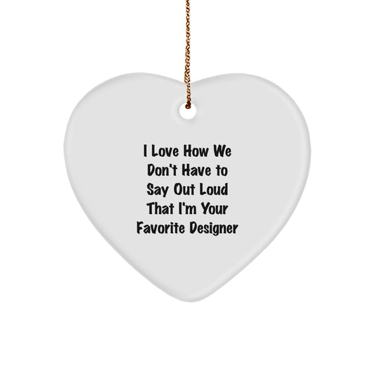 Funny Heart Ornament Gifts from Men to Women Designer Lovers - Christmas Unique Gifts - Image 1