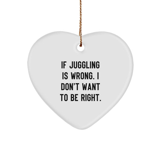 Funny Juggling Gifts from Men for Juggling Enthusiasts, Juggling Heart Ornament, Christmas Unique Gifts - Image 1
