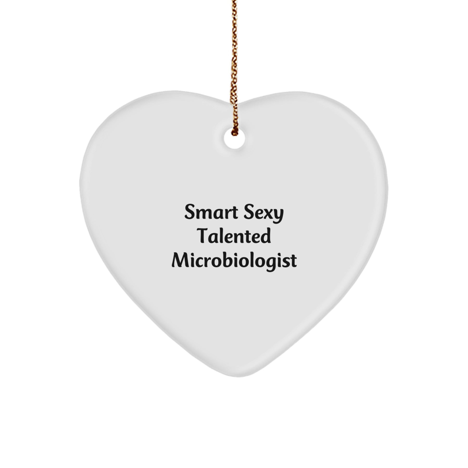 Christmas Unique Gifts for Smart Sexy Talented Microbiologists - Funny Heart Ornament Gifts from Family and Friends - Image 1