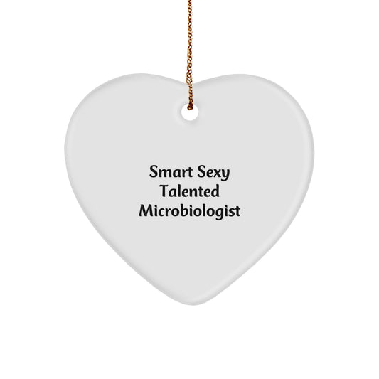 Christmas Unique Gifts for Smart Sexy Talented Microbiologists - Funny Heart Ornament Gifts from Family and Friends - Image 1