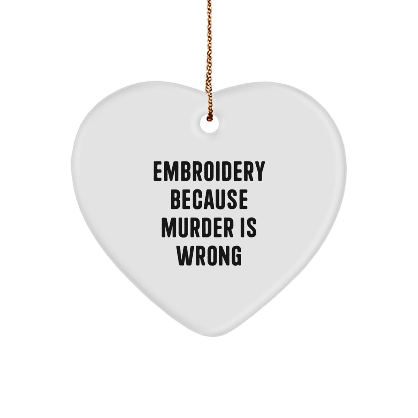 Funny Embroidery Heart Ornaments for Women Funny Gifts from Friends and Family for Christmas Unique - Image 1