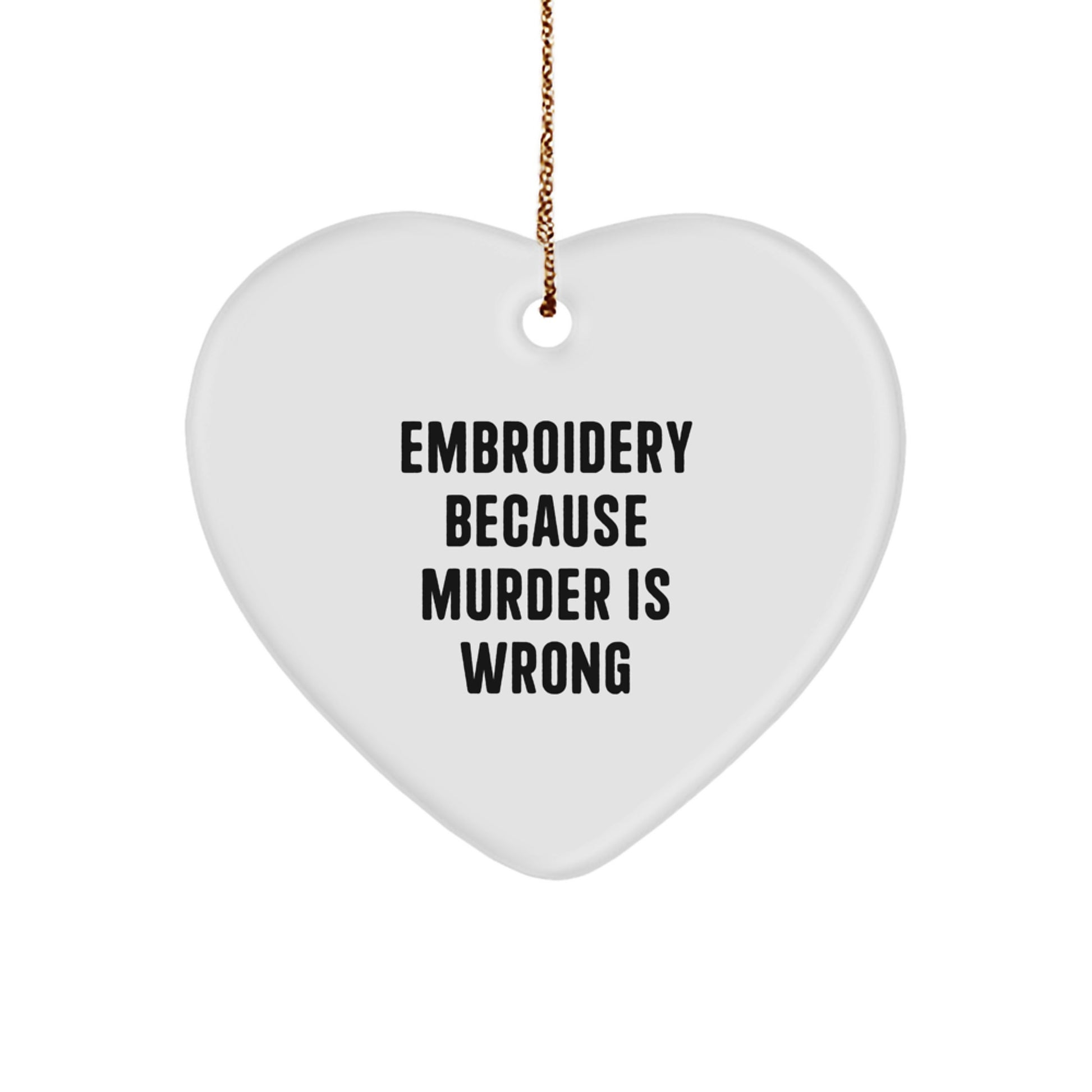 Funny Embroidery Heart Ornaments for Women Funny Gifts from Friends and Family for Christmas Unique - Image 1