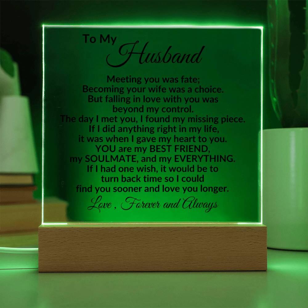 Heartfelt Gift for Husband - You are my Best Friend, My Soulmate, My Everything Anniversary Birthday Valentine Engraved Acrylic Plaque - Mallard Moon Gift Shop