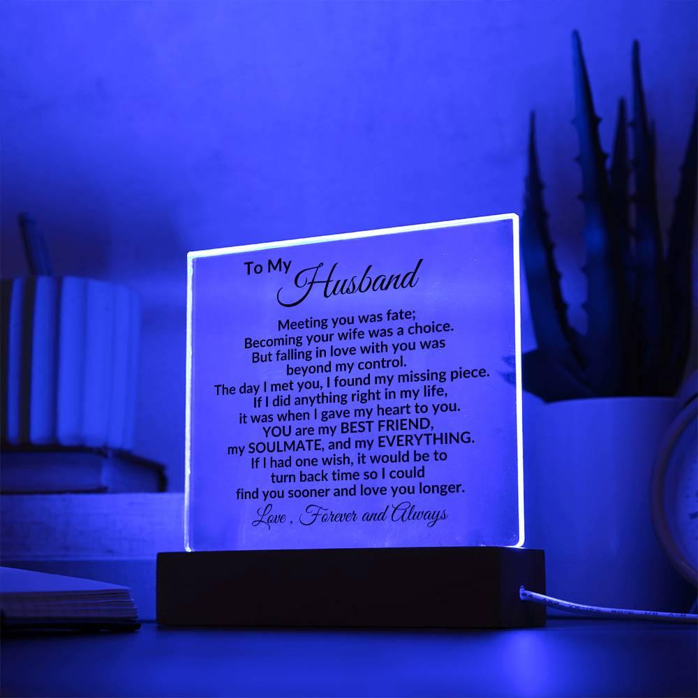 Heartfelt Gift for Husband - You are my Best Friend, My Soulmate, My Everything Anniversary Birthday Valentine Engraved Acrylic Plaque - Mallard Moon Gift Shop