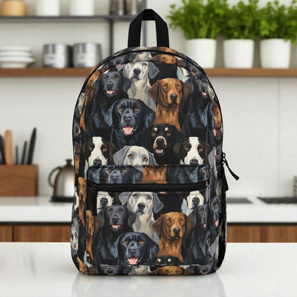 Dog Lovers Backpack - Cute Canine Design, Pet Gifts, School Supplies, Fun Accessories, Animal-Themed Bags - Mallard Moon Gift Shop