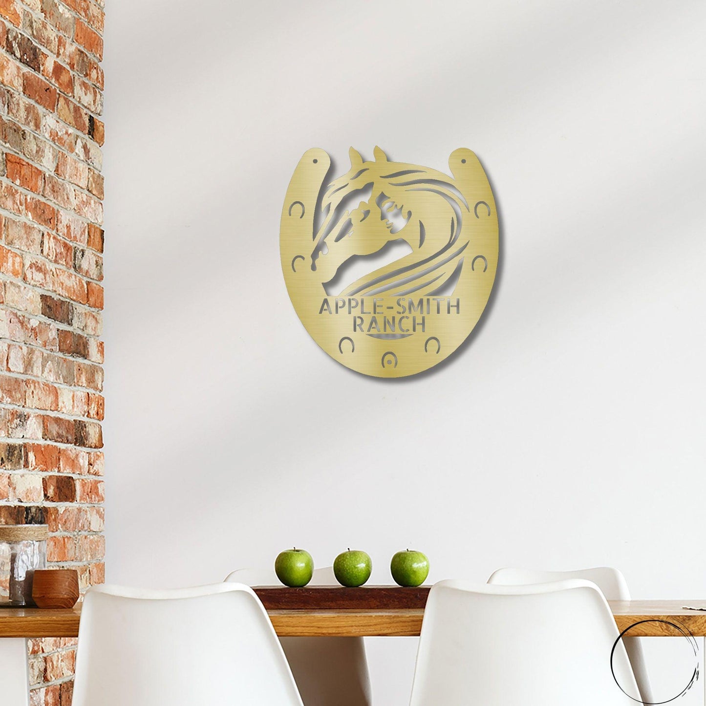 Horse Owner Monogram Personalized Indoor Outdoor Steel Sign - Mallard Moon Gift Shop