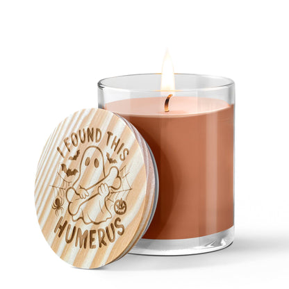 Halloween Ghost, I Found This Humerus - Engraved Lid 14 oz Soy Scented Candle - Mallard Moon Gift Shop