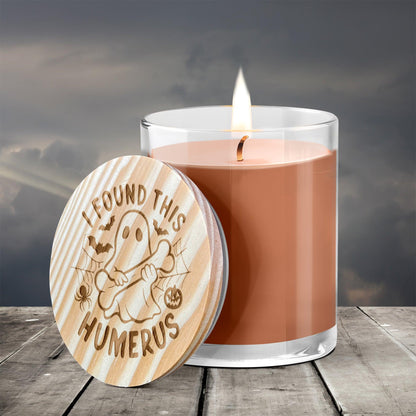 Halloween Ghost, I Found This Humerus - Engraved Lid 14 oz Soy Scented Candle - Mallard Moon Gift Shop