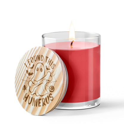Halloween Ghost, I Found This Humerus - Engraved Lid 14 oz Soy Scented Candle - Mallard Moon Gift Shop