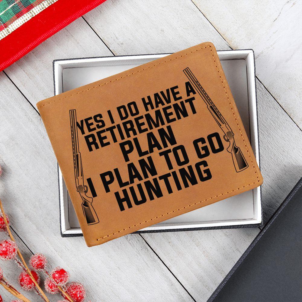 Hunter Retirement Plan Leather Wallet - Mallard Moon Gift Shop