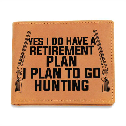 Hunter Retirement Plan Leather Wallet - Mallard Moon Gift Shop