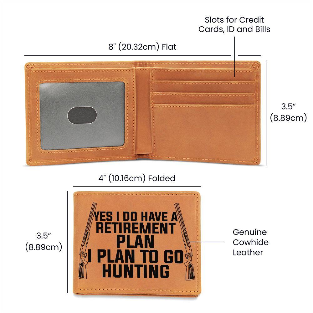 Hunter Retirement Plan Leather Wallet - Mallard Moon Gift Shop