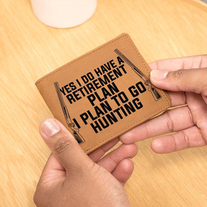 Hunter Retirement Plan Leather Wallet - Mallard Moon Gift Shop