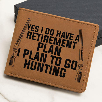 Hunter Retirement Plan Leather Wallet - Mallard Moon Gift Shop