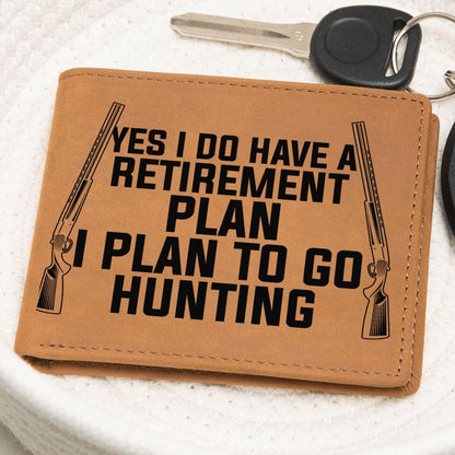 Hunter Retirement Plan Leather Wallet - Mallard Moon Gift Shop