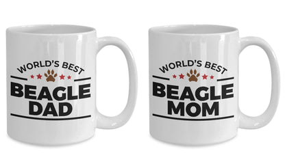 Beagle Coffee Mug Dad and Mom - His and Hers - Set of 2 - Mallard Moon Gift Shop